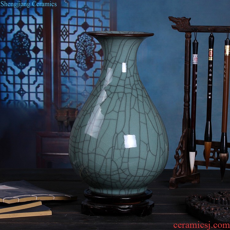 Jingdezhen ceramics Creative manual zen vase Chinese style living room table home flower adornment furnishing articles