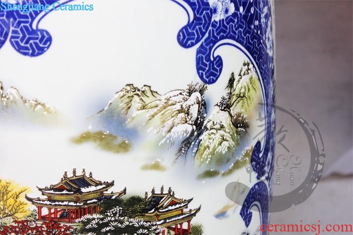 Blue and white porcelain of jingdezhen ceramics hand-painted vases, flower arrangement home office sitting room adornment porch ark furnishing articles