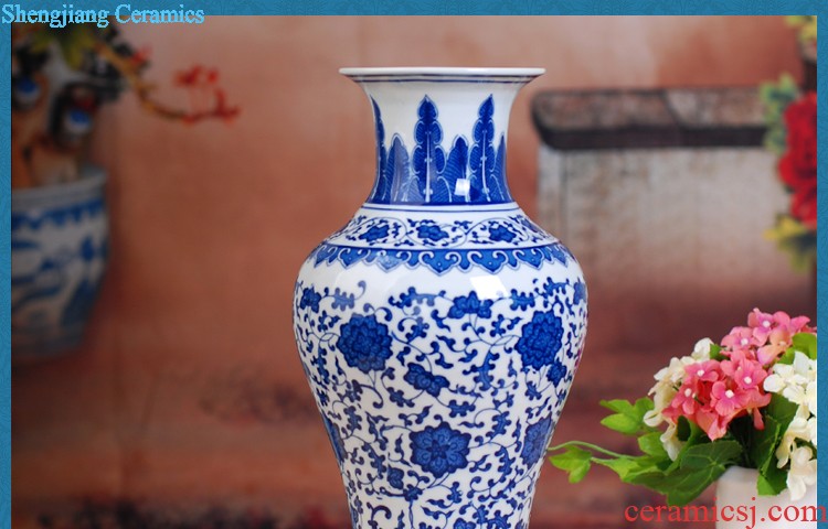 Master hand of jingdezhen porcelain enamel 467 flower vase household sitting room adornment style rich ancient frame furnishing articles