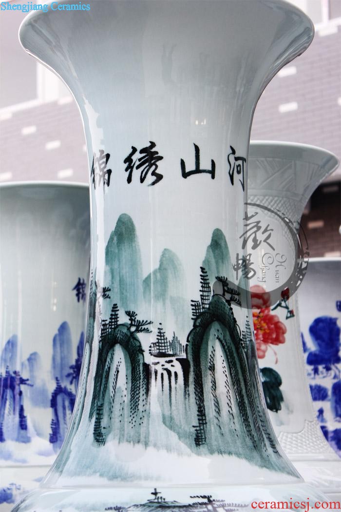 Sf67 jingdezhen ceramics fuels the sitting room of large vase peony modern wedding large sitting room adornment