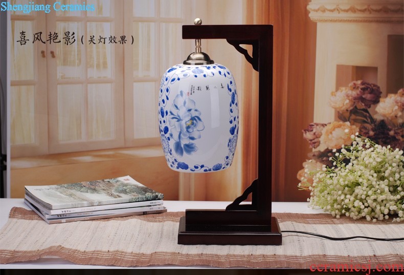 Bedside table ceramic desk lamp 313 sweet bedroom modern creative lovely garden decoration wedding fashion small desk lamp