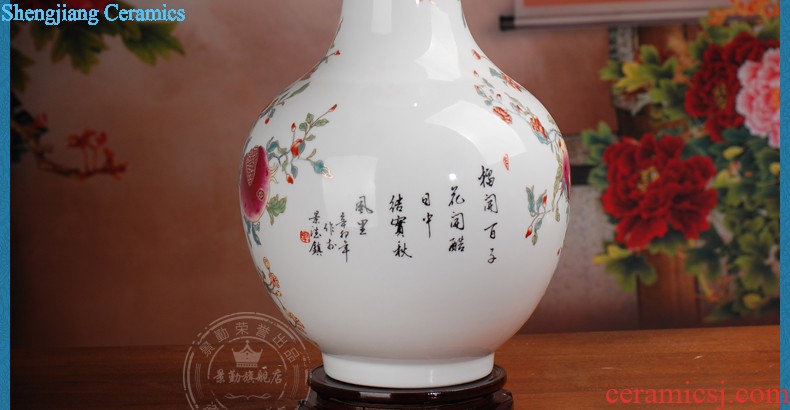 Jingdezhen ceramic ring of large vase archaize lad spring 289 figure sitting room place of blue and white porcelain hotel decoration