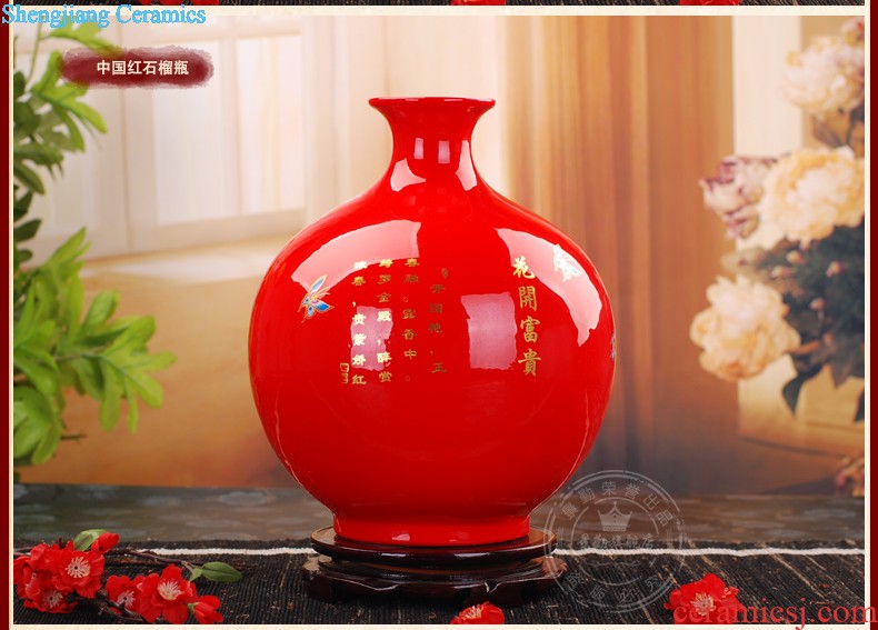 Sitting room 317 jingdezhen ceramic glaze color yellow vase classical decorative home furnishing articles Art crafts