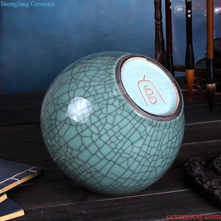 Jingdezhen ceramics Creative manual zen vase Chinese style living room table home flower adornment furnishing articles