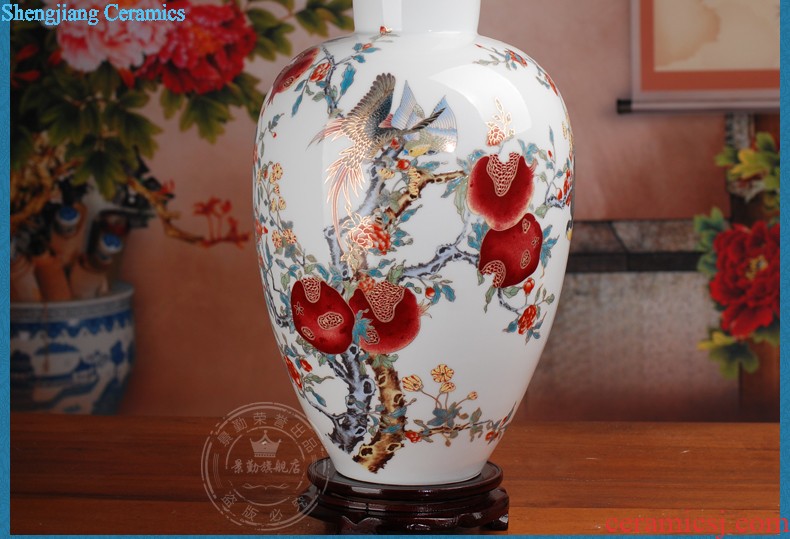 Jingdezhen ceramic ring of large vase archaize lad spring 289 figure sitting room place of blue and white porcelain hotel decoration