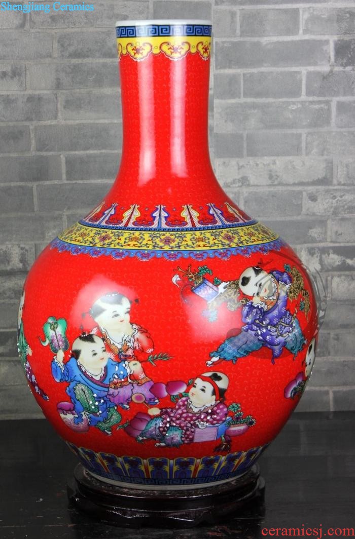 Aj209 jingdezhen ceramics of large vases, sitting room of Chinese style household decorative furnishing articles furnishing articles flower arrangement of large