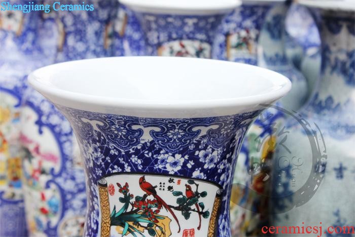 Blue and white porcelain of jingdezhen ceramics hand-painted vases, flower arrangement home office sitting room adornment porch ark furnishing articles