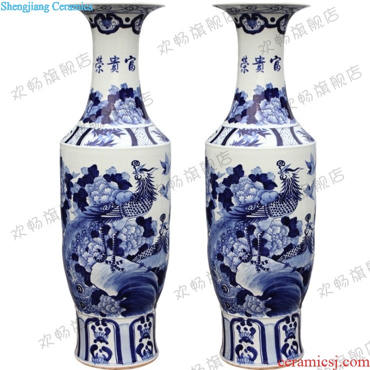 Jingdezhen ceramics beaming sitting room home decoration antique vases, flower arrangement of new Chinese style wedding furnishing articles