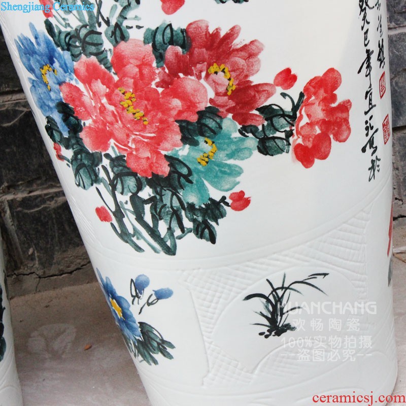 E088 jingdezhen ceramic Chinese red festival in extremely good fortune of large vases, sitting room hotel decoration furnishing articles