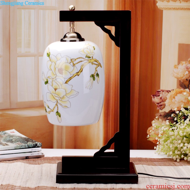 Bedside table ceramic desk lamp 313 sweet bedroom modern creative lovely garden decoration wedding fashion small desk lamp