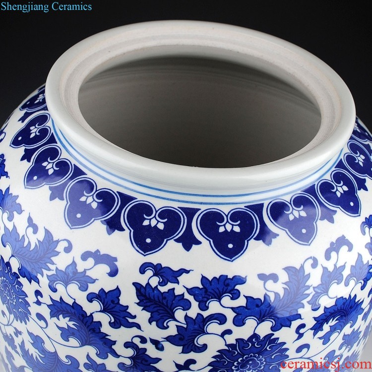 Hong xuan Jingdezhen ceramics Chrysanthemum patterns large shallow water Goldfish bowl narcissus basin Creative home furnishing articles