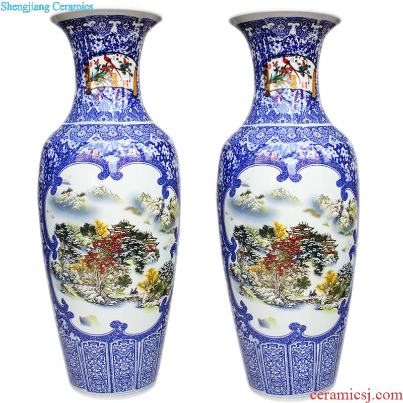 Blue and white porcelain of jingdezhen ceramics hand-painted vases, flower arrangement home office sitting room adornment porch ark furnishing articles