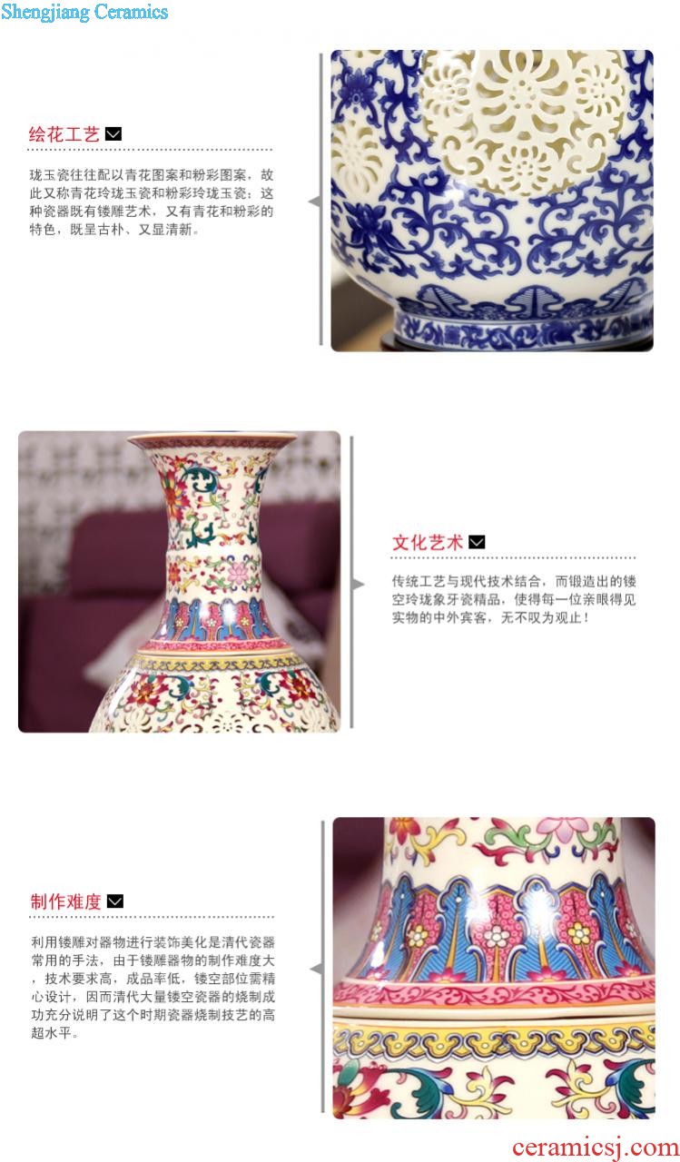 Blue and white porcelain vases, flower arrangement sitting room 477 jingdezhen ceramics Chinese hand-painted antique porcelain home decoration