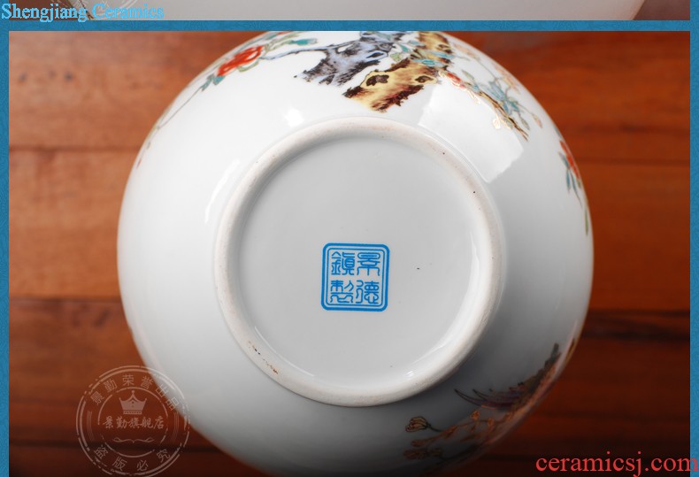 Jingdezhen ceramic ring of large vase archaize lad spring 289 figure sitting room place of blue and white porcelain hotel decoration