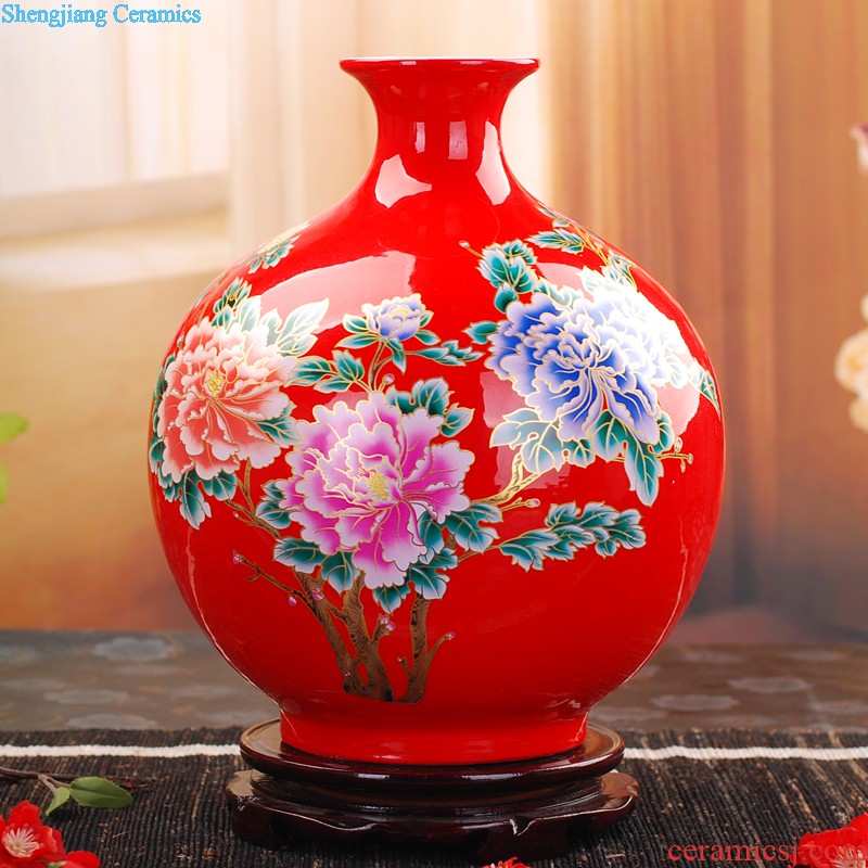 Sitting room 317 jingdezhen ceramic glaze color yellow vase classical decorative home furnishing articles Art crafts