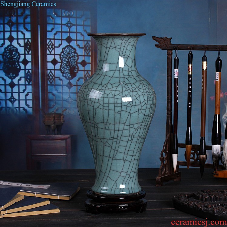 Jingdezhen ceramics Creative manual zen vase Chinese style living room table home flower adornment furnishing articles