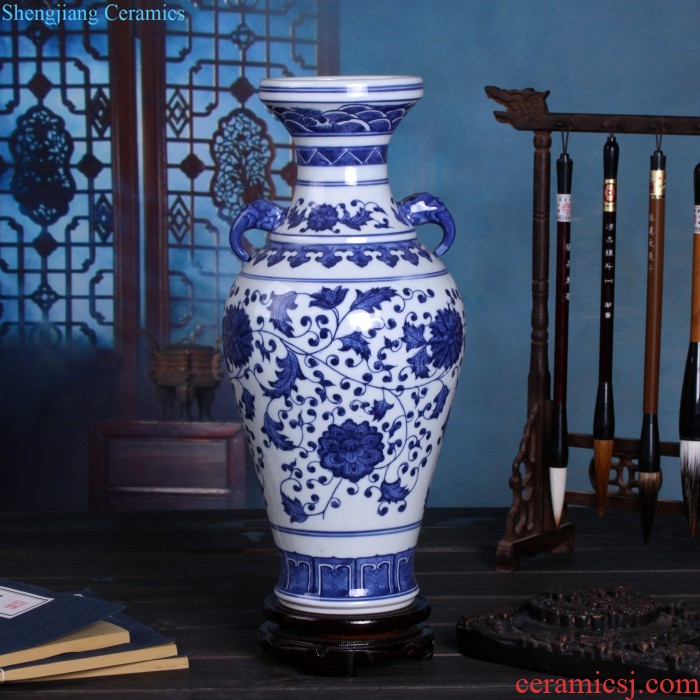 European ceramic vase furnishing articles sitting room of contemporary and contracted jingdezhen soft landing simulation flower dried flowers flower arrangement ornaments