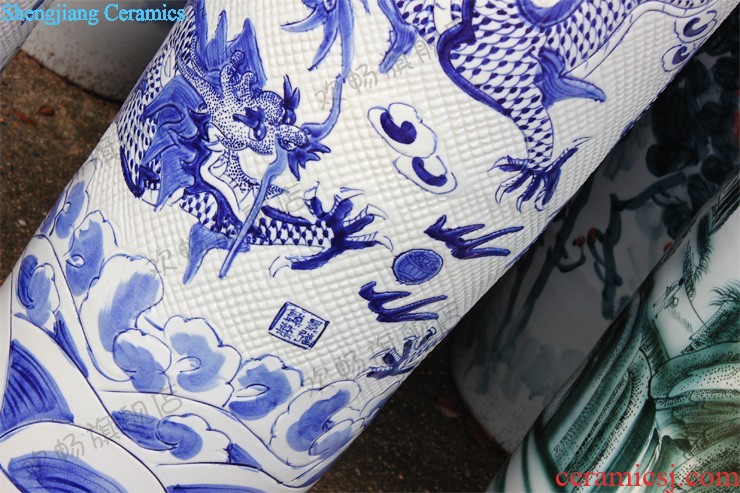 Jingdezhen ceramics hand-painted archaize of large blue and white porcelain vase furnishing articles home sitting room adornment handicraft