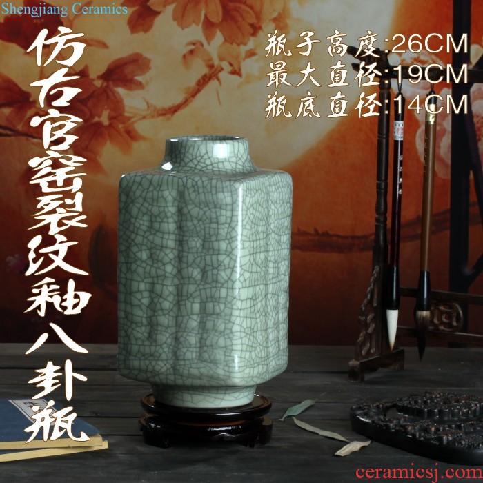 Jingdezhen ceramics Exquisite hollow out of blue and white porcelain vase The sitting room double craft ornaments furnishing articles by hand