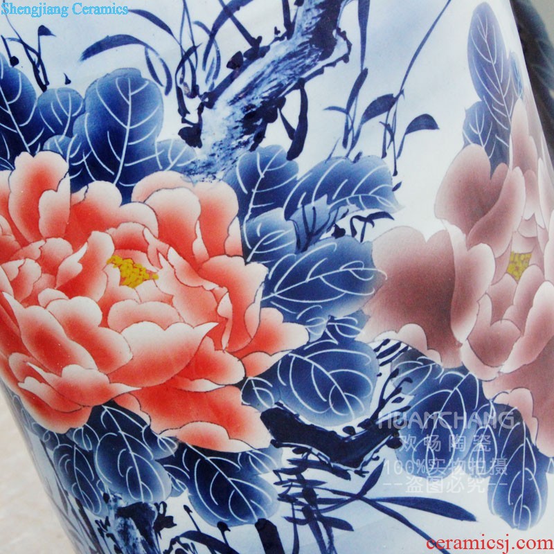 Sf23 jingdezhen ceramics all hand painting of large vase in successive years more Chinese sitting room adornment is placed