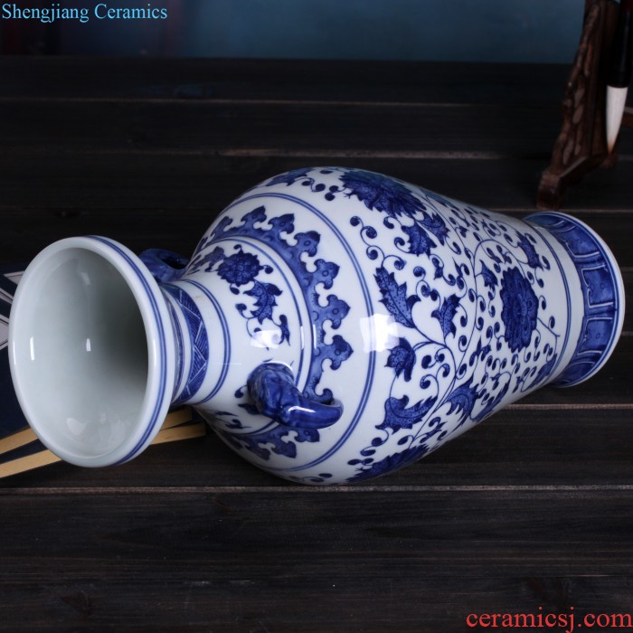 European ceramic vase furnishing articles sitting room of contemporary and contracted jingdezhen soft landing simulation flower dried flowers flower arrangement ornaments