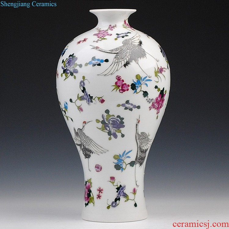 Jingdezhen porcelain of large vases, ceramic furnishing articles hand-painted new Chinese flower arranging large sitting room adornment ornament