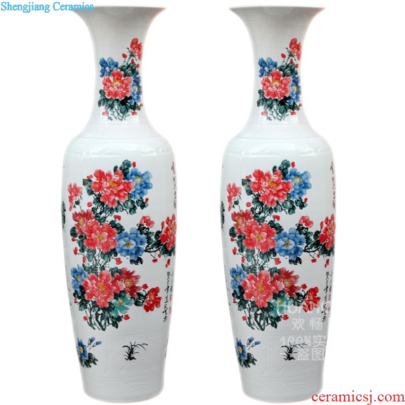 E088 jingdezhen ceramic Chinese red festival in extremely good fortune of large vases, sitting room hotel decoration furnishing articles