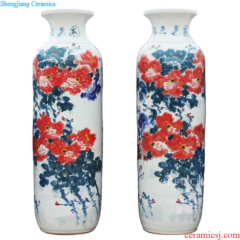 Archaize hand-carved sf2 jingdezhen ceramics of large vases, home sitting room adornment handicraft furnishing articles