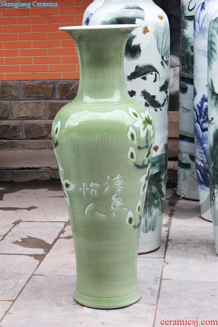 Jingdezhen ceramics under the hand-painted antique imitation of yuan blue and white porcelain vase Xiao Heyue after han xin sitting room adornment is placed