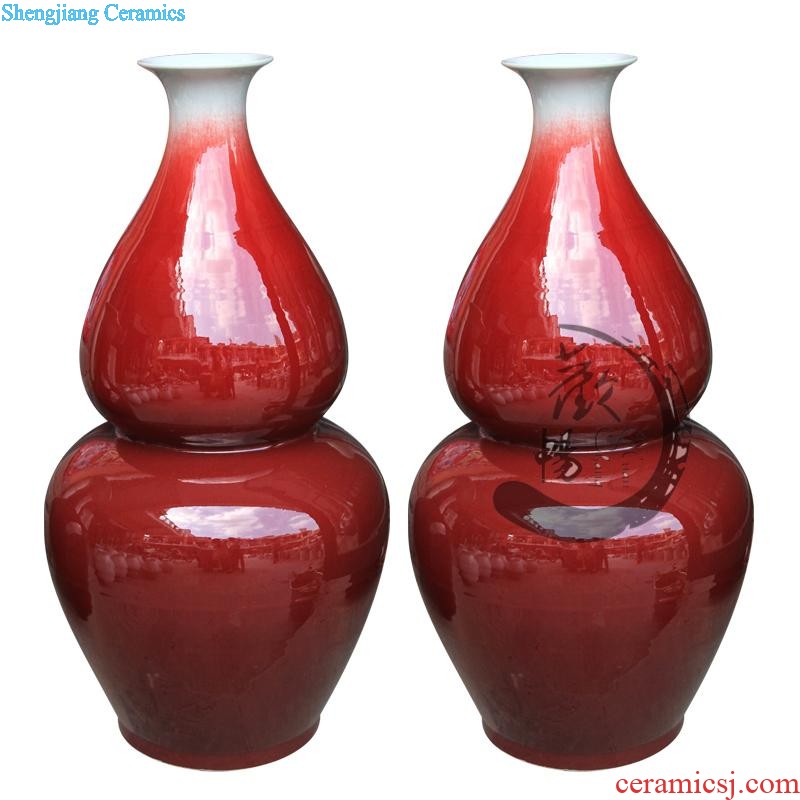 Chinese red big aj45 jingdezhen ceramics vase furnishing articles household act the role ofing is tasted Chinese style porch sitting room decoration process