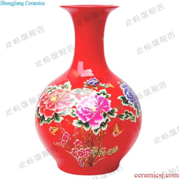 Jingdezhen ceramics vases, flower arranging furnishing articles in yellow jinlong landing home decoration decoration large aj33 sitting room