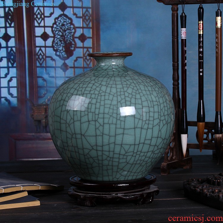 Jingdezhen ceramics Creative manual zen vase Chinese style living room table home flower adornment furnishing articles