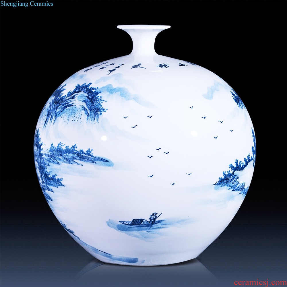 Jingdezhen ceramic vases, furnishing articles flower arranging flower implement pastel rooster figure sitting room of Chinese style household decoration wine cabinet mesa