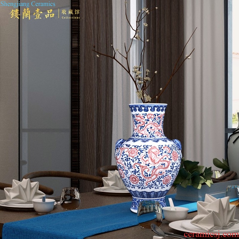 Jingdezhen ceramics archaize qing qianlong general canister to Chinese style living room TV ark home furnishing articles