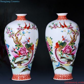 Jingdezhen ceramics vase hand-painted large gulp of new Chinese style household adornment porcelain vases, flower arranging furnishing articles