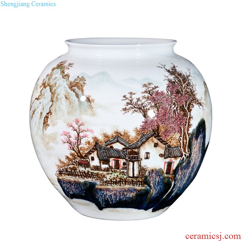 Jingdezhen ceramics archaize qing qianlong yellow ground 巩红 ssangyong gourd vases, sitting room home furnishing articles