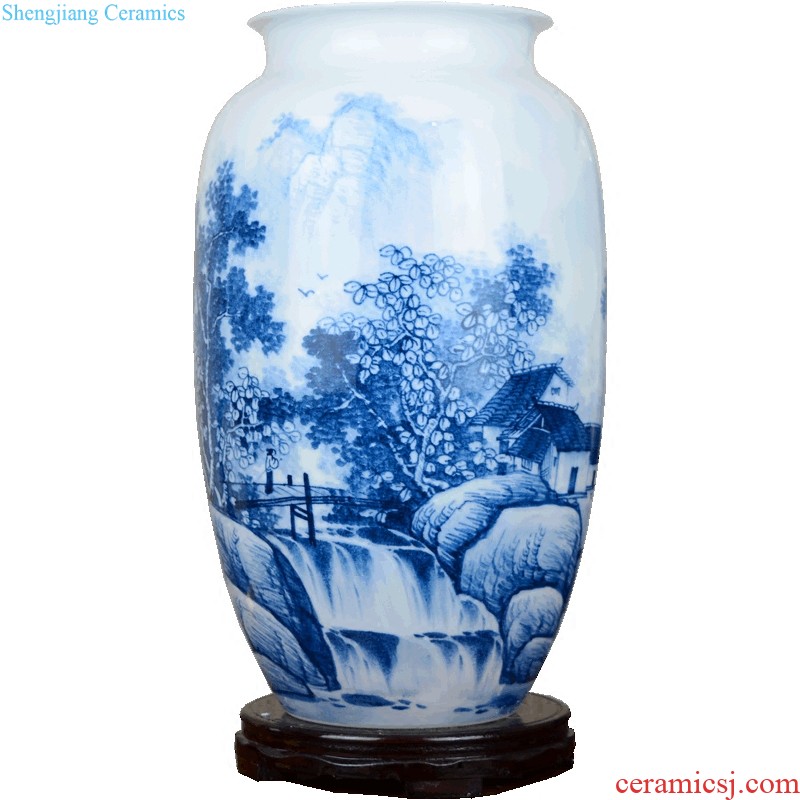 Jingdezhen ceramic vase furnishing articles sitting room european-style contracted Nordic style dry flower arranging flowers household soft adornment