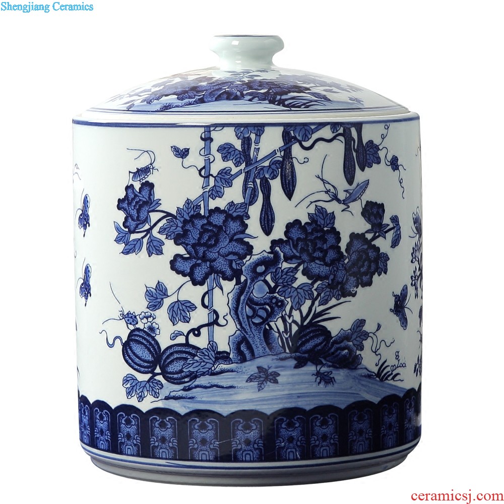 Jingdezhen ceramics furnishing articles hand-painted merrily merrily vase sitting room of Chinese style household TV ark adornment ornament