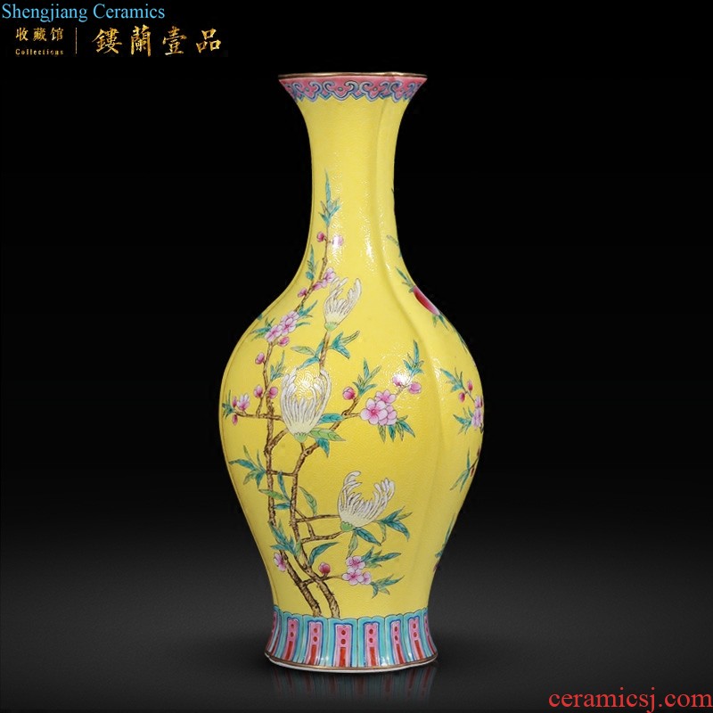 Jingdezhen ceramics Imitation of the qing emperor kangxi pastel color war figure show Sitting room place home decoration