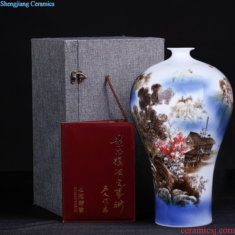 Jingdezhen ceramics vases, flower arranging furnishing articles creative home living room TV cabinet decoration wedding gift