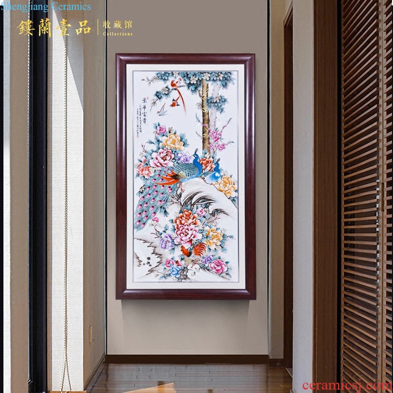 Jingdezhen ceramics hand-painted splendor in porcelain plate painter setting wall adornment picture hanging in the sitting room is placed