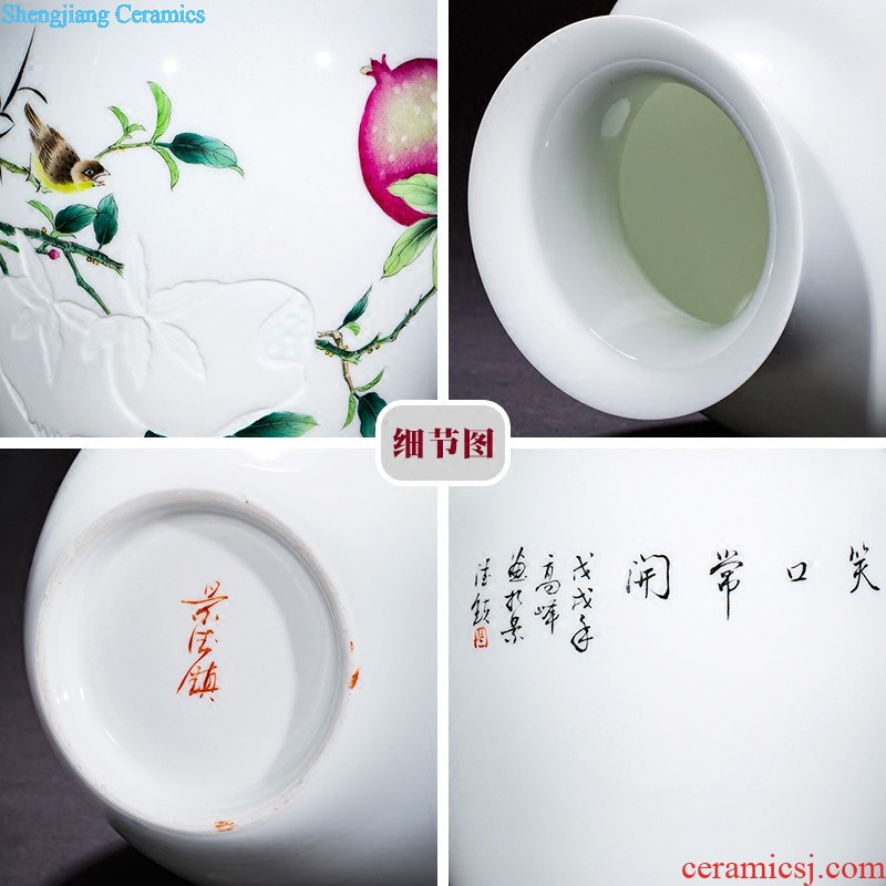 Jingdezhen ceramic porcelain enamel famous hand-drawn characters vase ferro ShouXi home sitting room adornment is placed