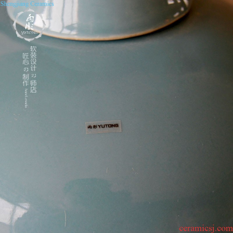 Rain tong home | jingdezhen ceramics gold-plated silver pot-bellied general tank storage tank manual home furnishing articles in the living room