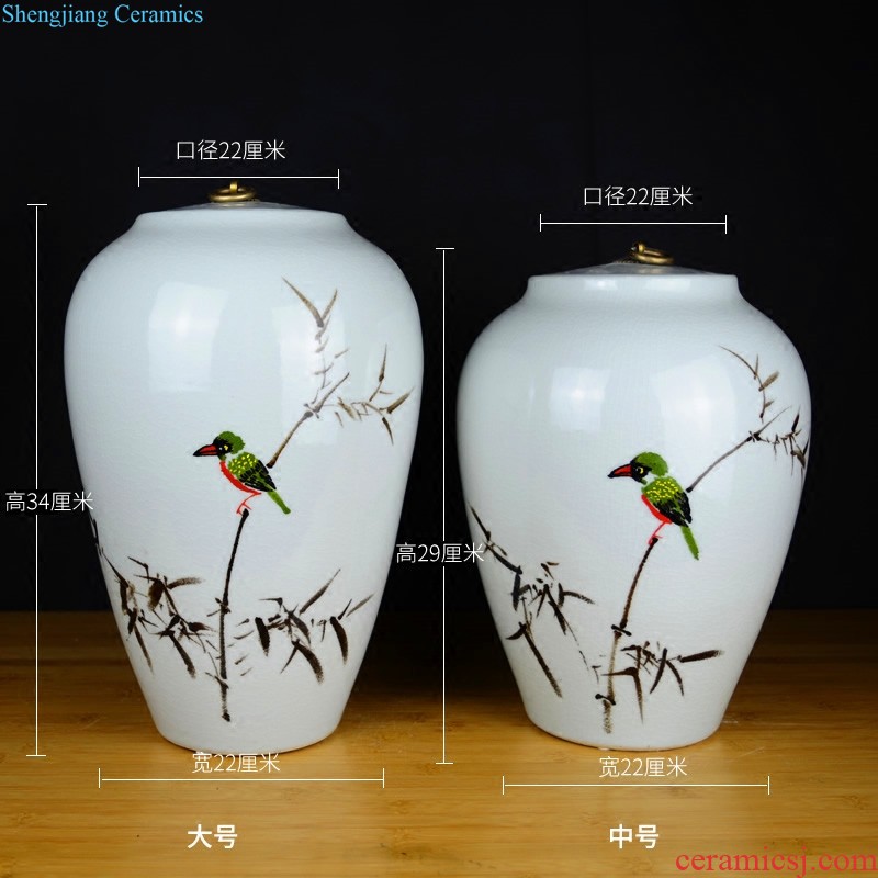 Jingdezhen ceramic Mediterranean style blues blue vase three-piece sitting room is contracted flower adornment furnishing articles