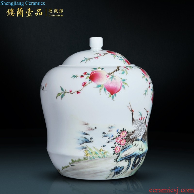 Jingdezhen ceramics imitation qing qianlong blue-and-white pomegranate big new Chinese style household products hang dish plate hanging decorative furnishing articles