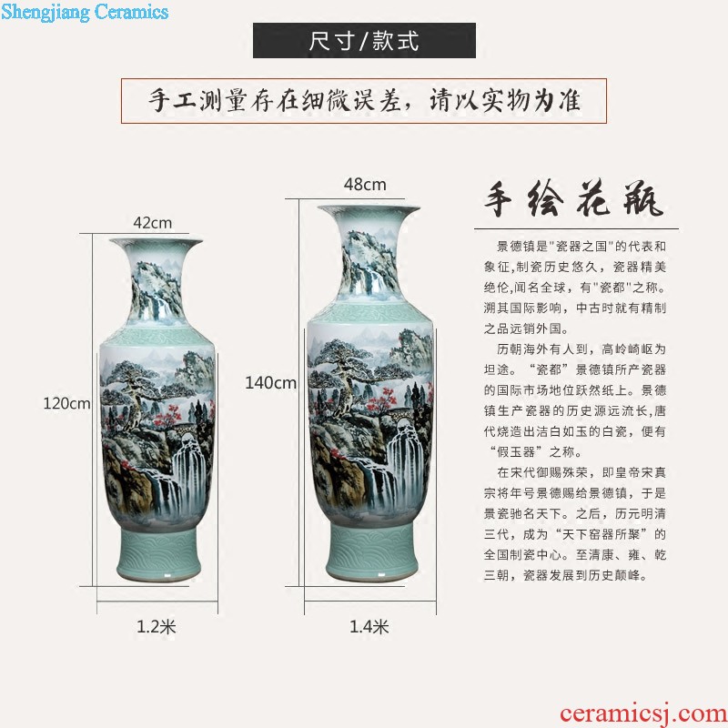 Jingdezhen porcelain vase Archaize colored enamel fish bottle vases, flower receptacle modern living room of Chinese style household furnishing articles