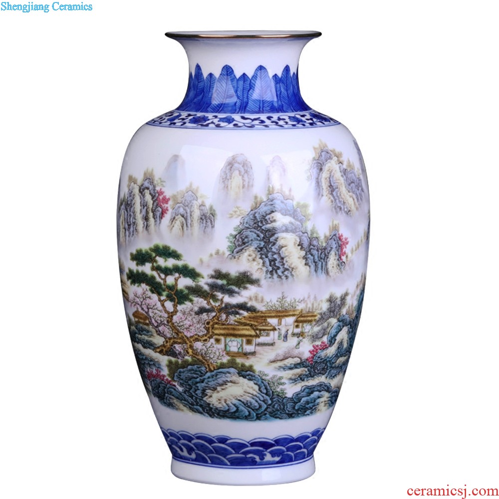 Jingdezhen ceramics furnishing articles home decoration Large vases, new Chinese style porch sitting room ceramics handicraft