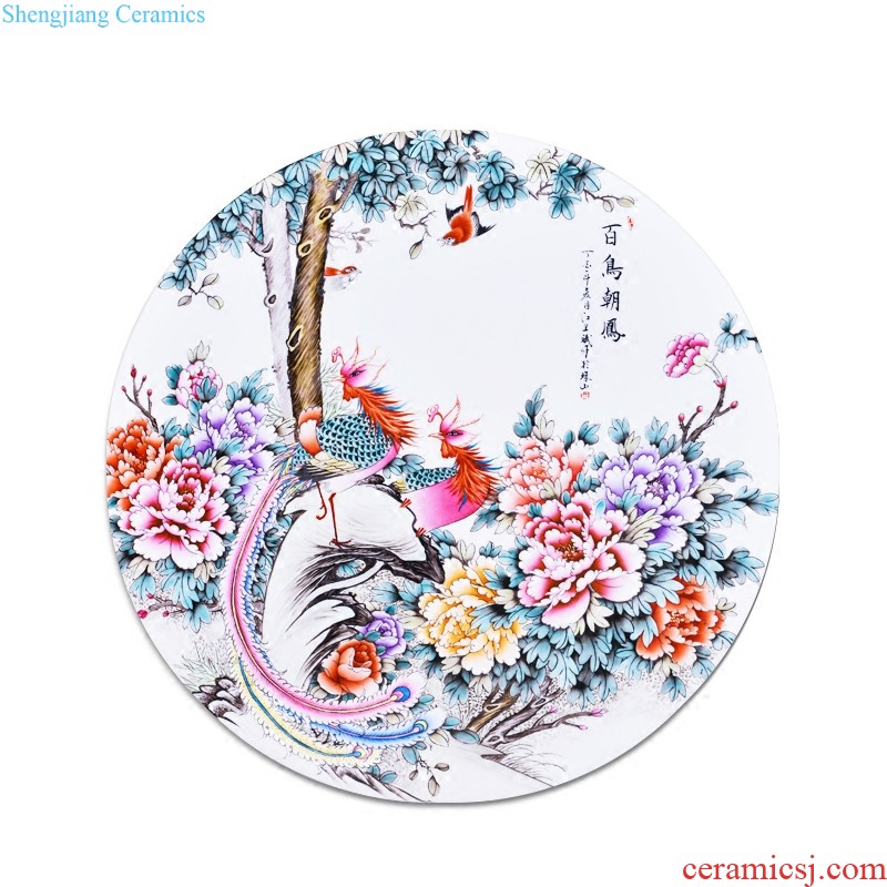 Jingdezhen ceramics hand-drawn characters hang a picture to Chinese style household adornment metope ceramic plate sitting room sofa background wall paintings