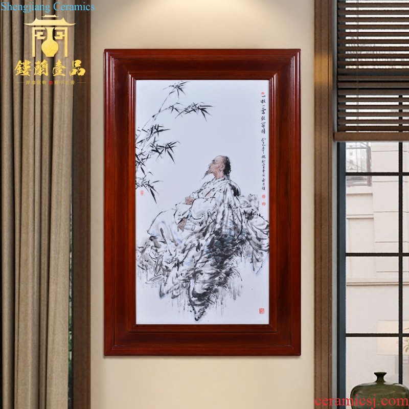 Jingdezhen ceramics decorate metope hand-painted famille rose porcelain plate hang a picture to the four seasons sweet scented sitting room of Chinese style household furnishing articles