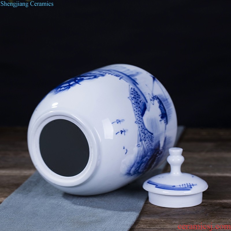 Hong xuan Jingdezhen ceramics The ancient philosophers figure shallow goldfish turtle narcissus basin creative home decoration in large tanks